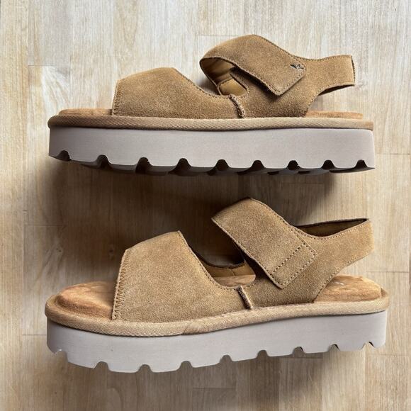 UGG Koolaburra Tizz Sandals Womens Sz 10 Chestnut Brown Slip On Strappy 1167750 - Picture 4 of 8